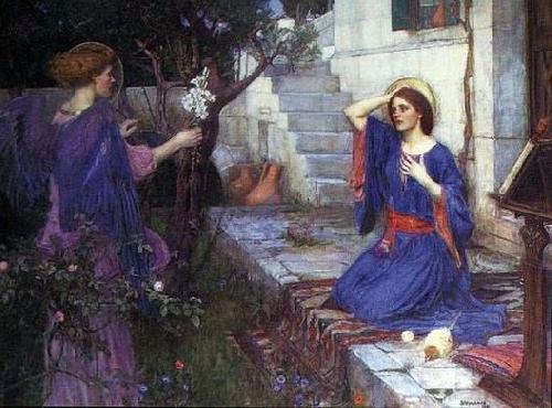 John William Waterhouse The Annunciation Norge oil painting art
